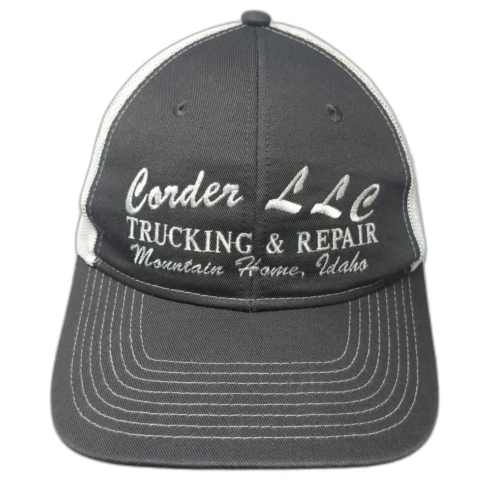 Port Authority Trucker Hat Gray One Size Corder LLC Trucking Repair Idaho Mesh
